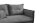 3-Sitzer Sofa LAZIO mit Kissen in anthrazit Asche 183x110 cm