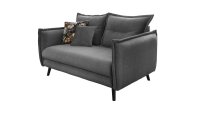 2-Sitzer Sofa LAZIO mit Kissen in anthrazit Asche 162x110 cm