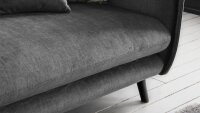 2-Sitzer Sofa LAZIO mit Kissen in anthrazit Asche 162x110 cm