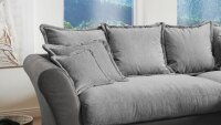 Ecksofa CORDULA Sofa Garnitur mit Kissen in anthrazit grau