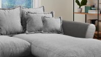 Ecksofa CORDULA Sofa Garnitur mit Kissen in anthrazit grau