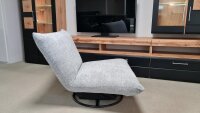 Sessel Cremona Drehsessel Stoff silber grau Loungesessel...