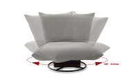 Sessel Cremona Drehsessel Stoff Cord rosa Loungesessel 360°