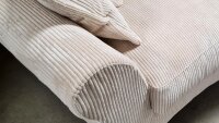 Megasofa Sofa CORDULA Couch halbrund Stoff Cord beige