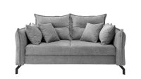 Funktionssofa NOVA Schlafsofa Stoff silber 1 Hand Bedienung