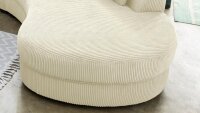 Wohnlandschaft LIMONCELLO Sofa Rundecke Stoff Cord beige OTR