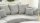 Wohnlandschaft LIMONCELLO Sofa Rundecke Stoff Cord silber OTL