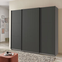 Schwebetürenschrank Andorra Graphit Graphit 250cm