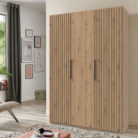 Drehtürenschrank Andorra Artisan Eiche Akustikpaneel Optik150cm