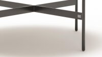 ROLF BENZ Couchtisch 925 Eiche schwarz Metall grau ø80 cm