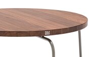 ROLF BENZ Couchtisch 947 Nussbaum Stahl grau ø60 cm