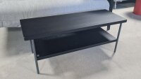 ROLF BENZ Couchtisch 925-222 Eiche massiv schwarz mit Ablage B86 H35