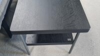 ROLF BENZ Couchtisch 925-222 Eiche massiv schwarz mit Ablage B86 H35