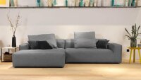 ROLF BENZ Ecksofa Freistil 175 links Stoff eisengrau 274...