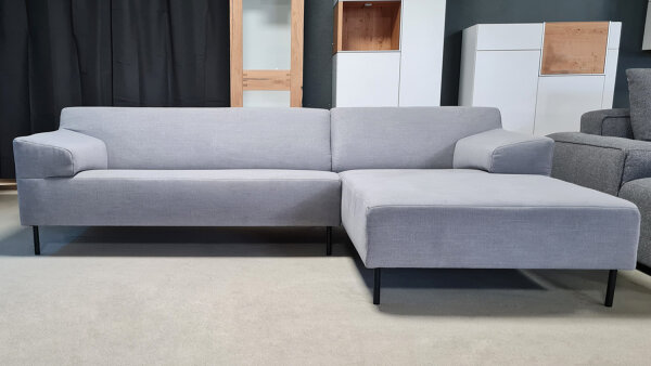 ROLF BENZ Ecksofa Freistil 180 rechts Stoff grau 260 cm