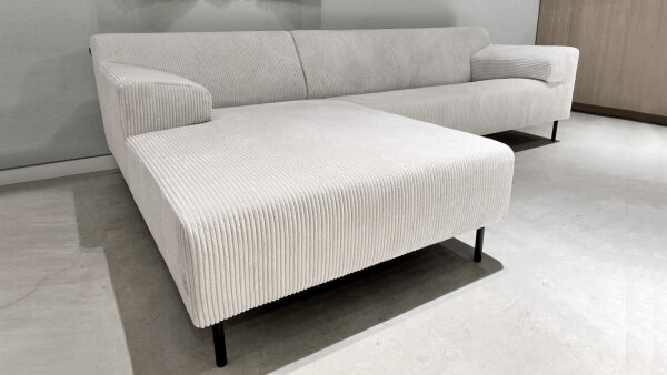 ROLF BENZ Ecksofa Freistil 180 links Stoff Cord weiß 260 cm