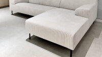 ROLF BENZ Ecksofa Freistil 180 rechts Cord weiß 170 x 260 cm