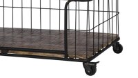 Couchtisch MONTA Mangoholz Metallgestell schwarz rollbar