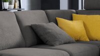 Wohnlandschaft NELL Ecksofa Stoff stone mit 5-Gang-Federkern