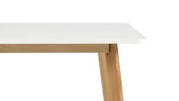 Tisch RAVEN 120x80cm weiß lackiert Gestell Birke...