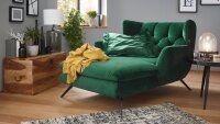 Longseat SIXTY Chaiselongue Sofa Stoff Velour smaragd grün 126x160 cm