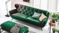 Sofa SIXTY 2,5-Sitzer Couch Polstersofa Stoff Velour...