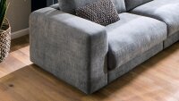 Ecksofa HIGH LOFT Eckgarnitur L-Sofa in Stoff stone grau