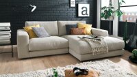 Ecksofa HIGH LOFT Eckgarnitur L-Sofa Stoff natur 250x190