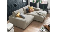 Ecksofa HIGH LOFT Eckgarnitur L-Sofa Stoff natur 250x190