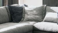 Ecksofa UPTOWN Wohnlandschaft Velour Stoff stone grau