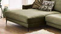 Ecksofa UPTOWN Velour Stoff Velvet olivgrün 272x190 cm