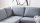 Ecksofa TIZIAN Wohnlandschaft Stoff blau-grau 255x207