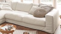 Ecksofa ALTEAS Wohnlandschaft Hussensofa in creme weiß