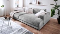 Bigsofa SEVENTIES Megasofa Sofa Cord Stoff grau 290x170