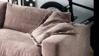 Bigsofa SEVENTIES Megasofa Sofa Cord Stoff rosa 290x127