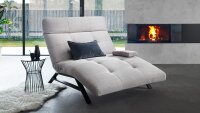 Relaxliege Maxi RIVIERA Feincord silber motorisch...