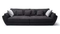 Gigasofa PEACE XXL Sofa Stoff schwarz Boxspring Federung 306 cm