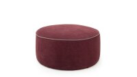 Hocker CIRCLE Big Rundhocker rot d=86 cm mit Keder in grau