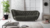 Megasofa RETRO Vintage Look Bigsofa 3-Sitzer Stoff Hunter