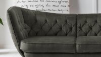 Megasofa RETRO Vintage Look Bigsofa 3-Sitzer Stoff Hunter