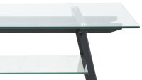 TV-Tisch MONTI Glasplatte und Metallgestell schwarz