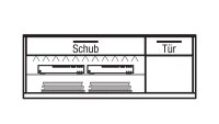 TV-Board LIGHT LINE 4 Balkeneiche furniert weiß lackiert