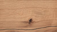 Highboard OSLO weiß matt lackiert und Asteiche hell Massivholz