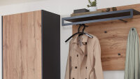 Garderobe LIGHT LINE 10 Eiche Votan Schiefer Set 3-teilig