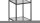 Regal SEAFORD schwarz 3 Glasböden Puristisches Design