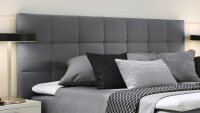 Boxspringbett COUTURE Stoff silber mit Kopfteil Topper 180x200 Femira