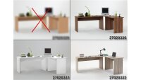 Schreibtisch Kombi TILL PC Tisch Winkelkombination in weiß