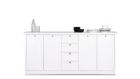 Sideboard LANDWOOD in weiß mit 4 Schubkästen