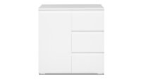 Kommode BLANC 2 weißer Schrank 1-türig mit Schubkästen 80x80 cm