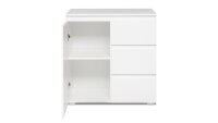 Kommode BLANC 2 weißer Schrank 1-türig mit Schubkästen 80x80 cm